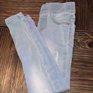 Girls Justice Light Wash Distressed Jeans
